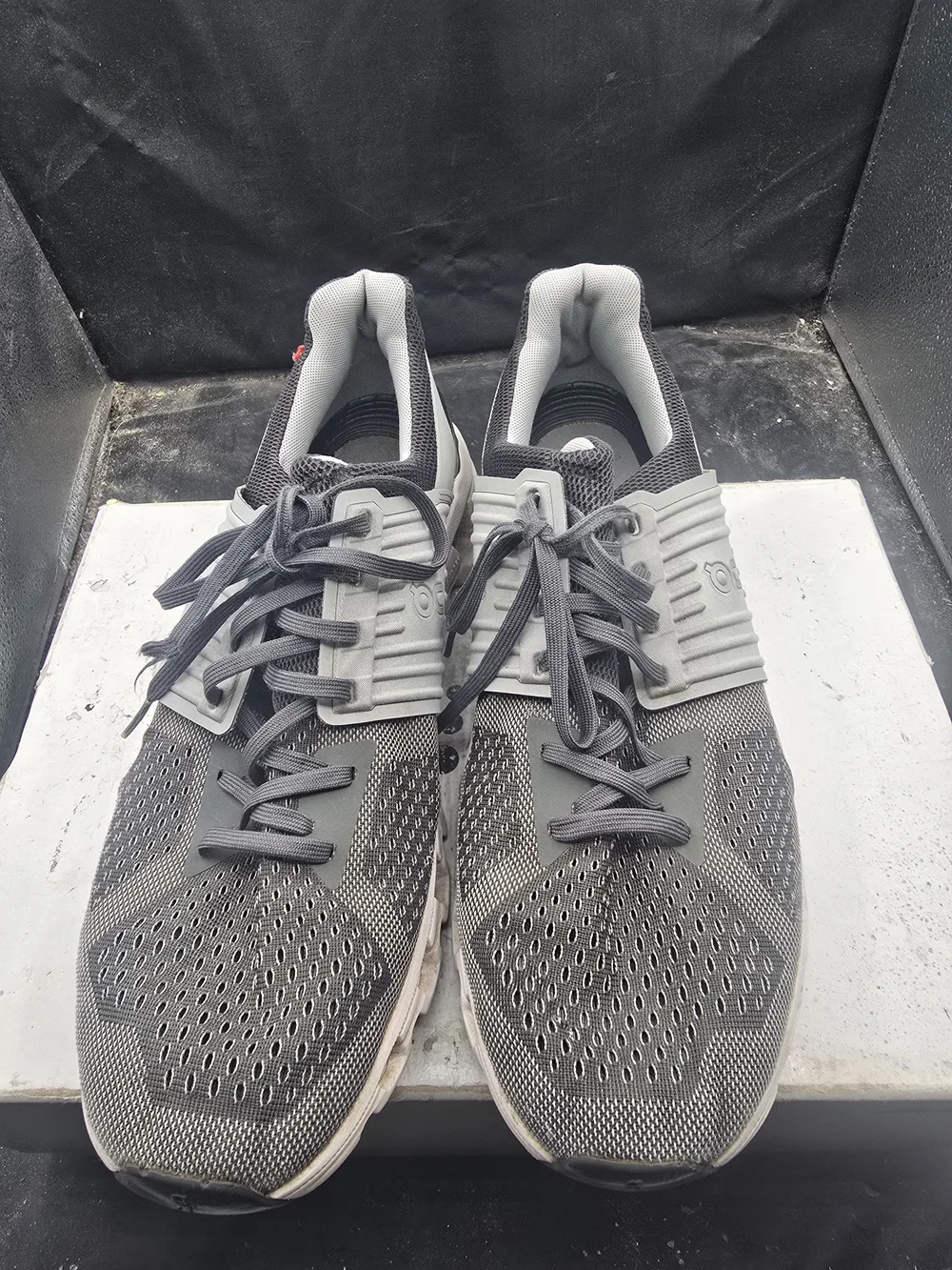 Men's Gray Athletic Lace-Up Sneakers with Supportive Midfoot Strap